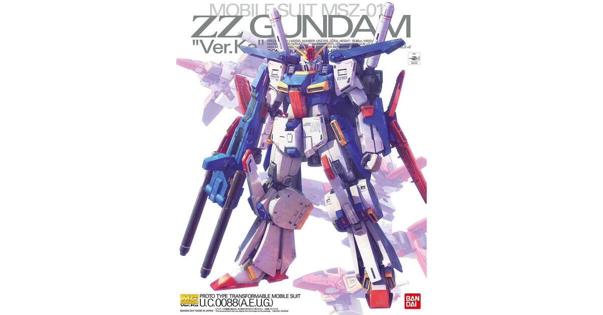 Bandai MG Ver.Ka ZZ Gundam 1/100 – Gunpla MSZ-010 Gundam ZZ Ultime